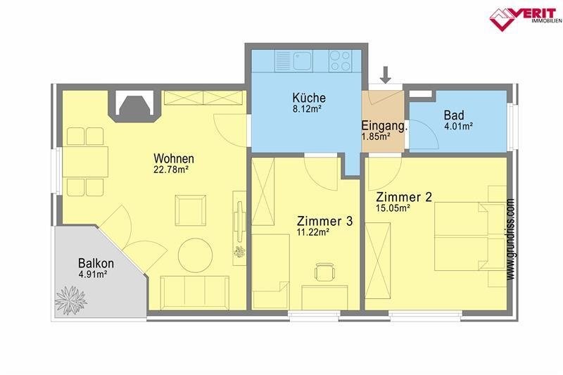 Schöne 3.5 Zimmer-Wohnung zu vermieten - 6