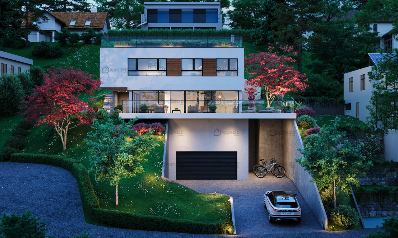 Vom Architekten entworfene Villa mit Panoramablick auf den See und die - 11