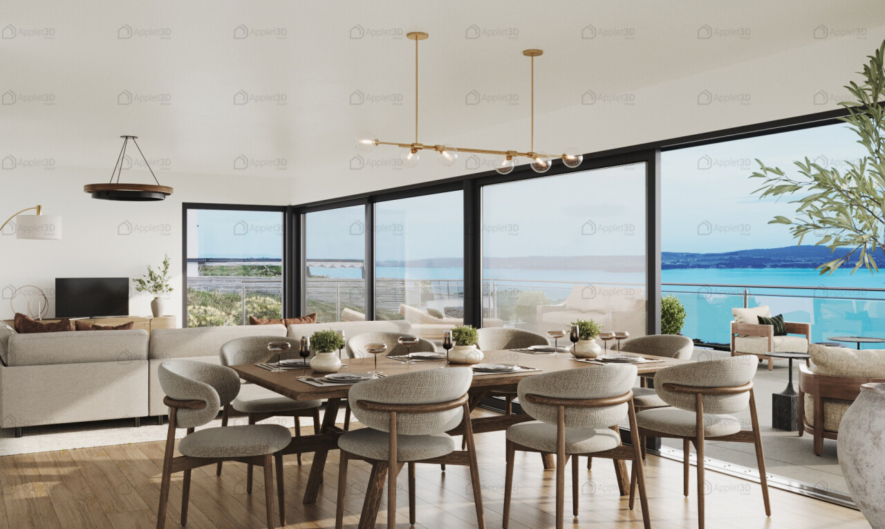 Vom Architekten entworfene Villa mit Panoramablick auf den See und die - 1
