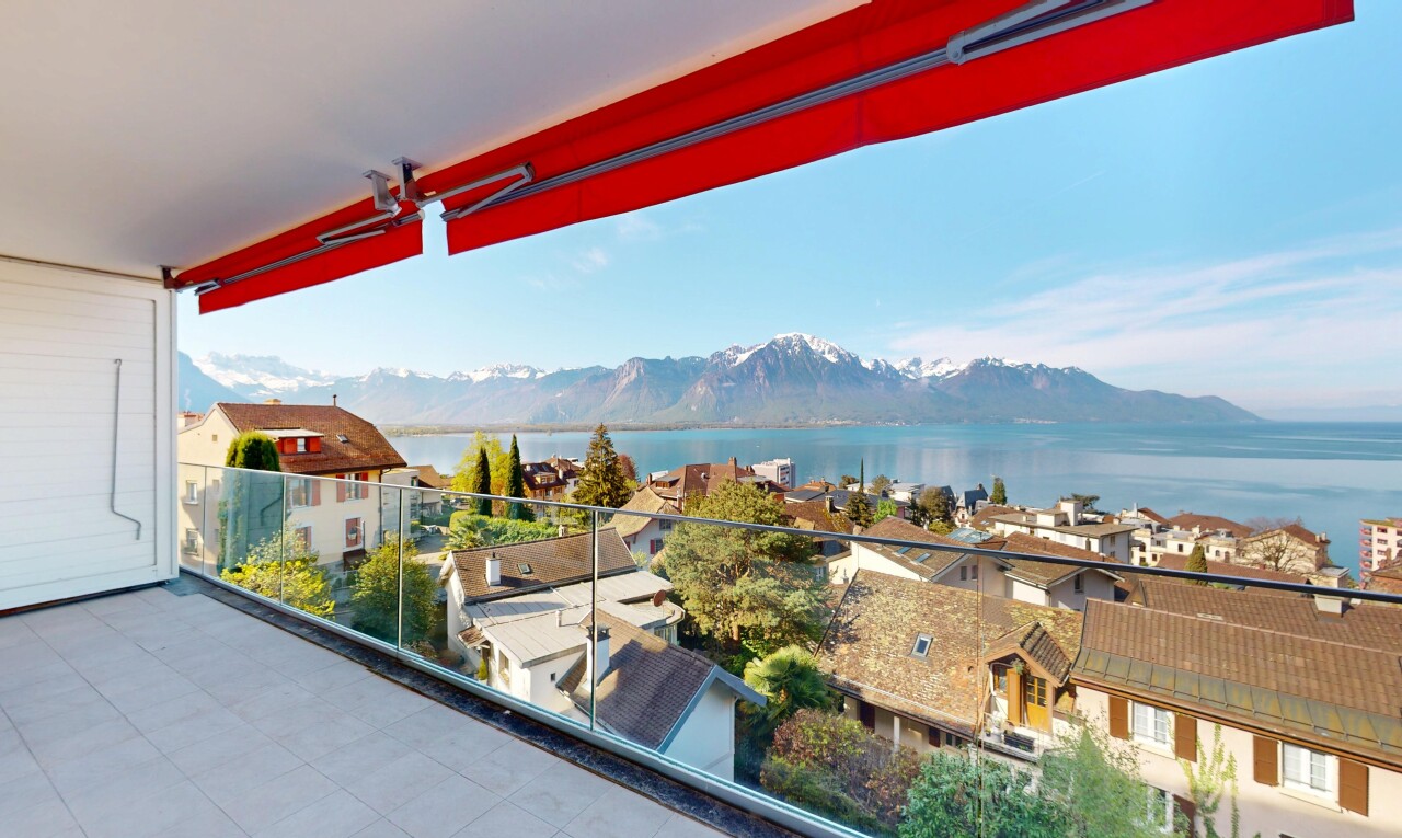 Territet - Montreux.Wohnung mit Panoramablick auf den See und Terrasse - 11