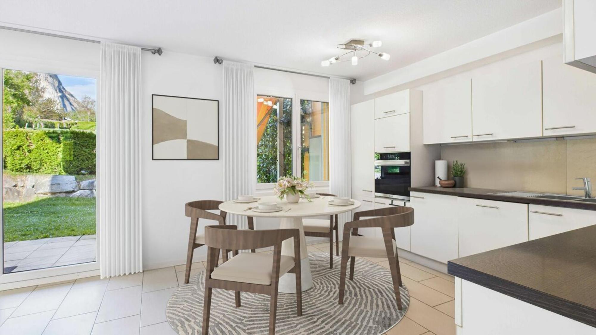 5.5-room garden apartment with 70 m² seating area in Susten (Feithieren) - 2