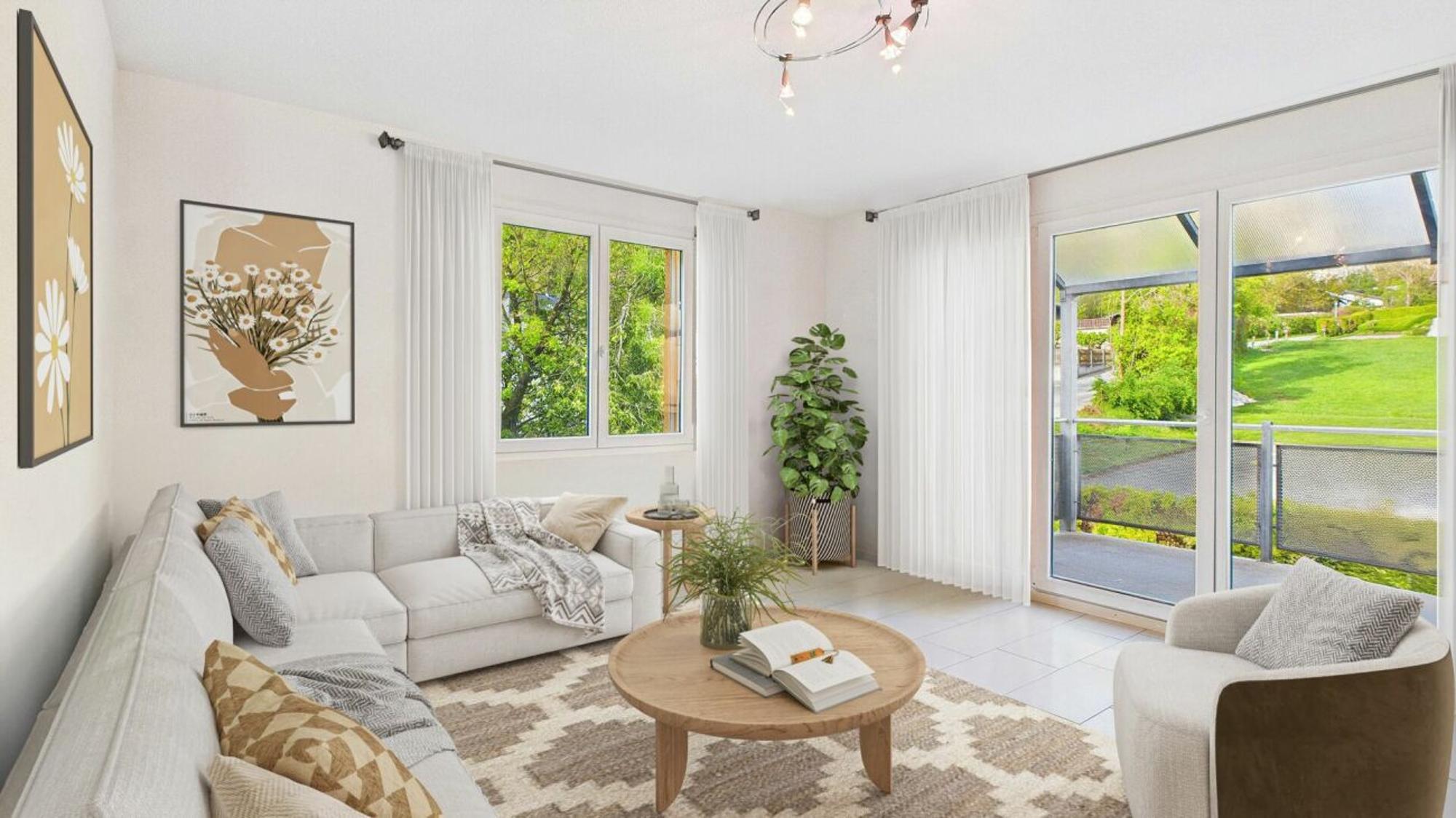 Family-friendly 5.5-room apartment with parking space in Susten (Feithieren) - 1