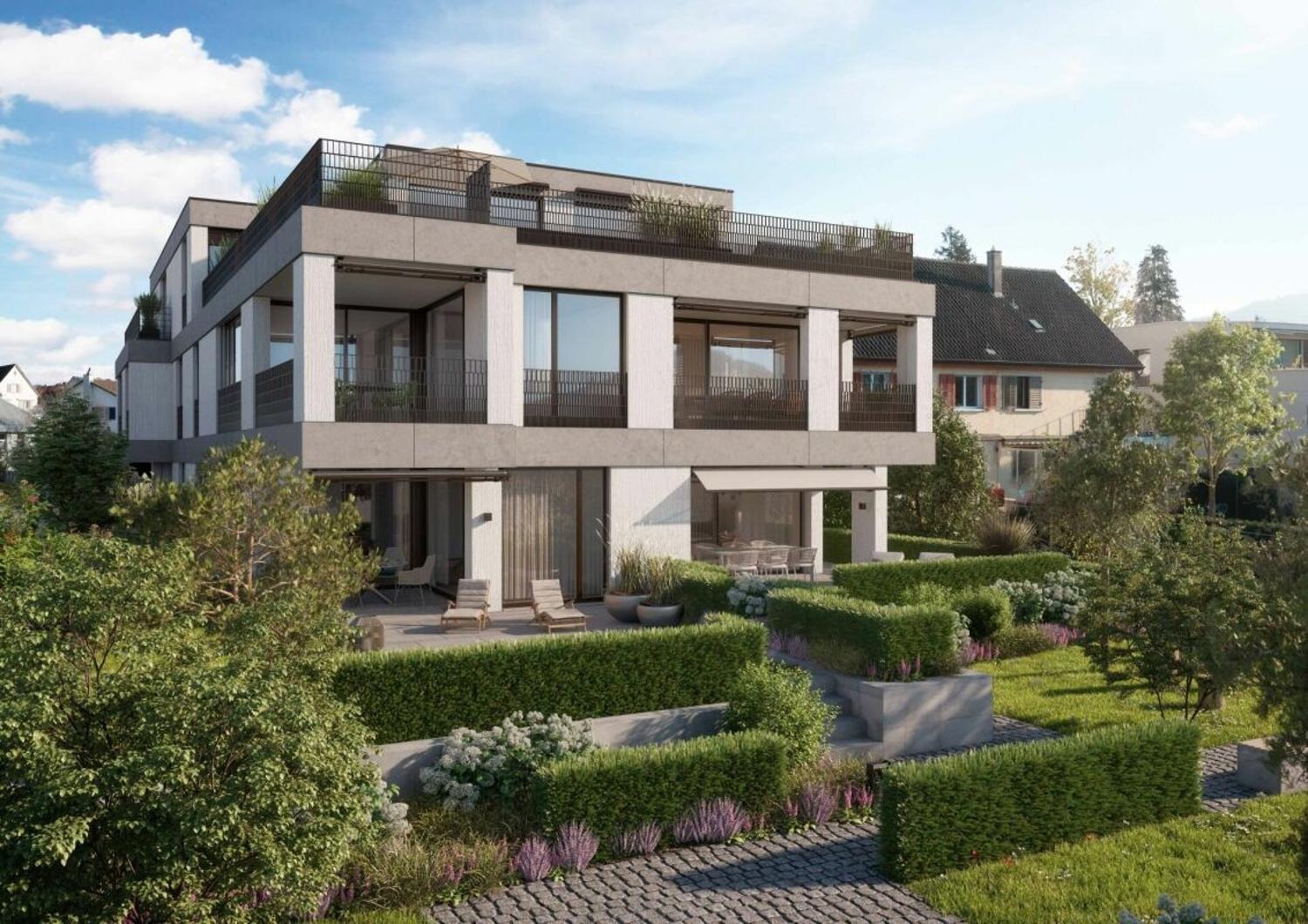 Stadthaus Baden - Neubau: Attraktive 4.5-Zimmer Gartenwohnung an bester Lage in Baden - 0