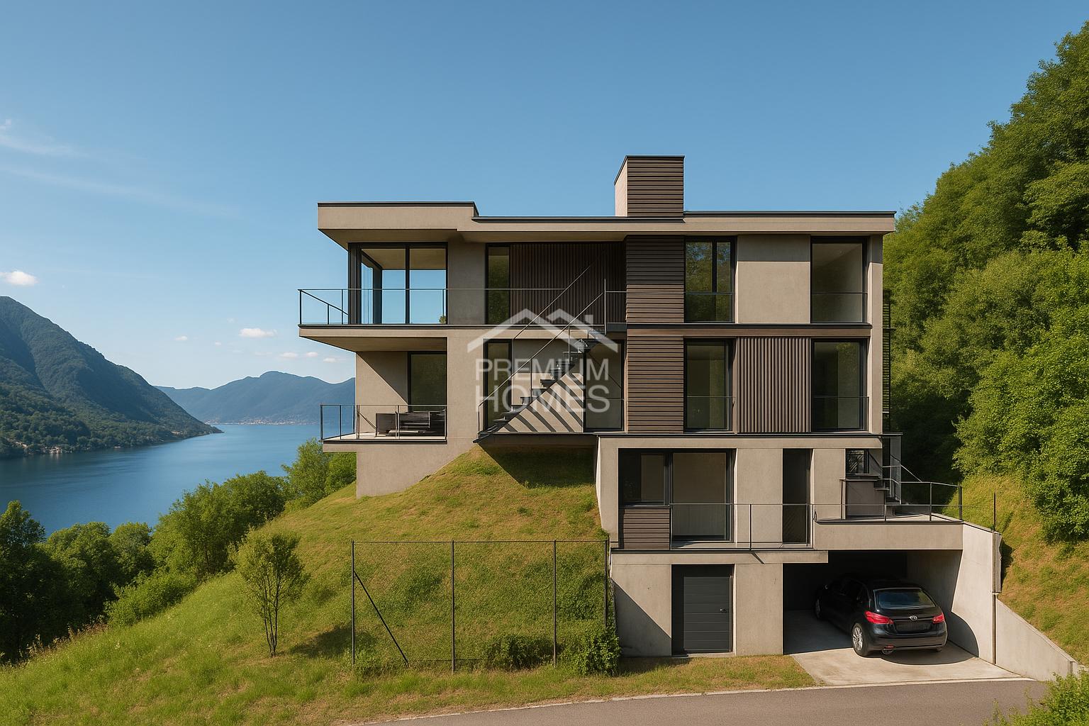 Progetto casa unifamiliare sul lago di Lugano - 1