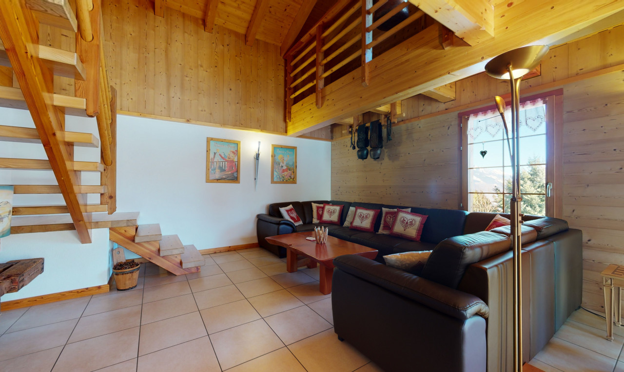 Luxuriöses Holzchalet mit Panoramablick nahe Crans-Montana - 2