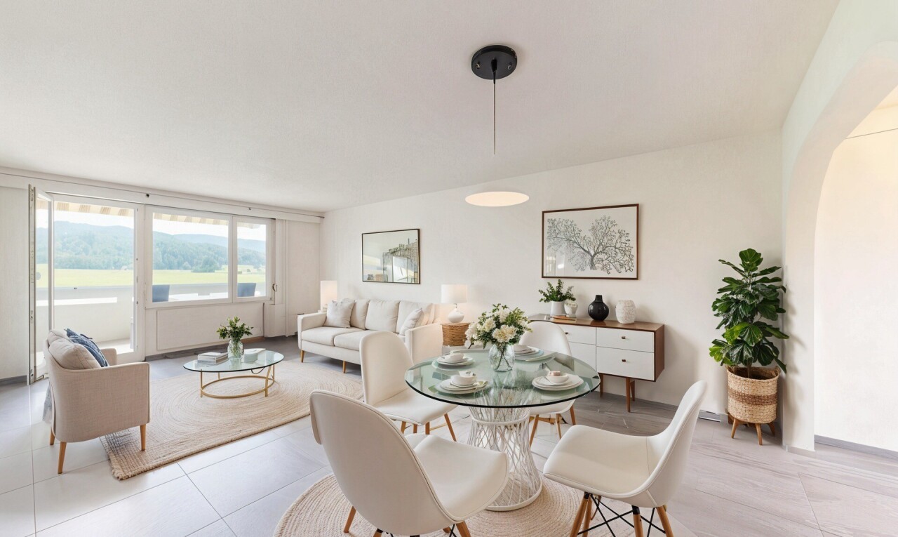 Renovierte 4.5-Zimmer-Wohnung mit unverbaubarer Aussicht - 0