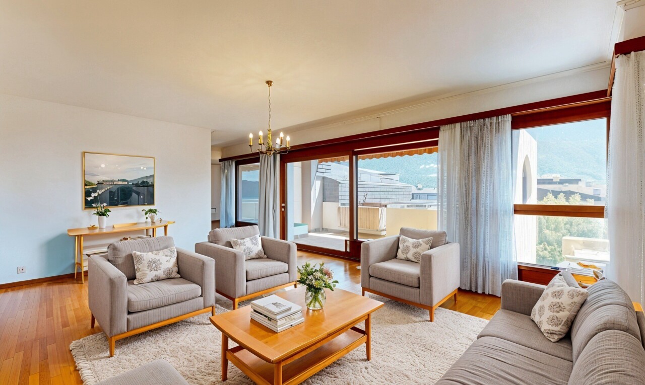 Spacious Top-Floor Apartment with Mountain Views in Sierre - 1