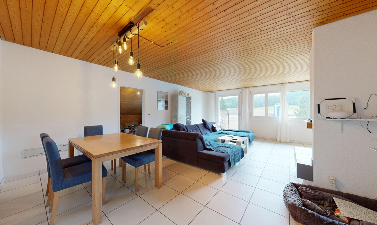 Dachwohnung mit Weitsicht, Cheminée und ausbaubarem Dachboden - 0