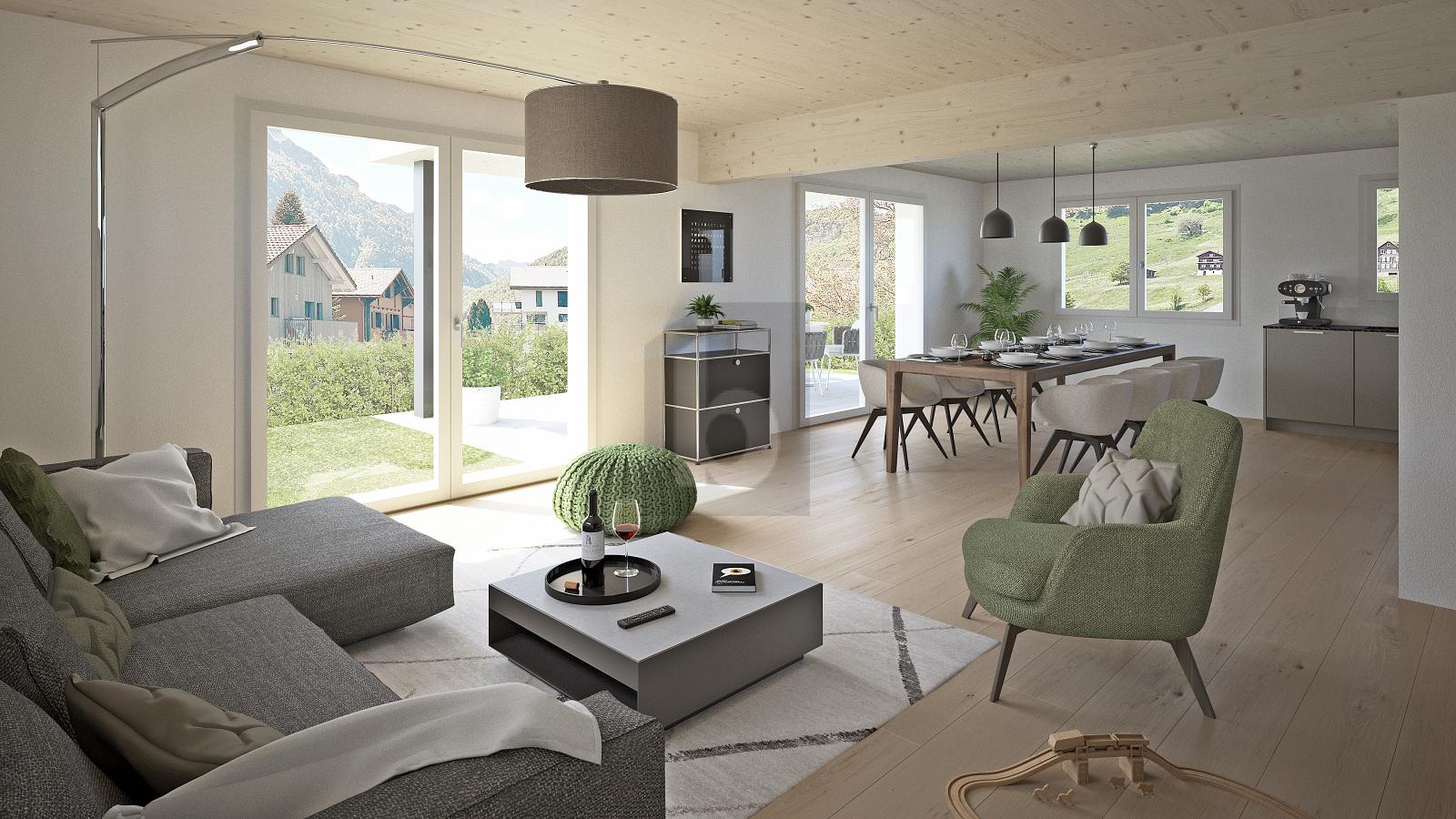 NEUBAU-DOPPELHAUS MIT BERGSICHT - 0