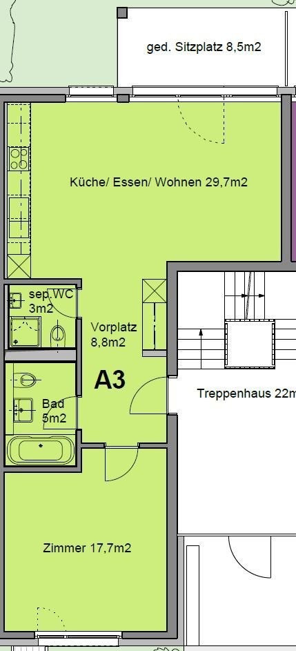 Moderne Wohnung mit Sitzplatz - 8